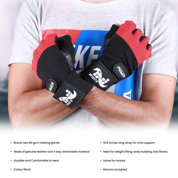 2 Black & Red Gloves